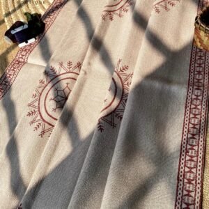 নকশায় তৈরি শাল(মেরুন)