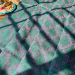 নকশায় তৈরি শাল(ডার্ক টিল সবুজ)