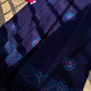নকশায় তৈরি শাল(গাঢ় নেভি ব্লু)